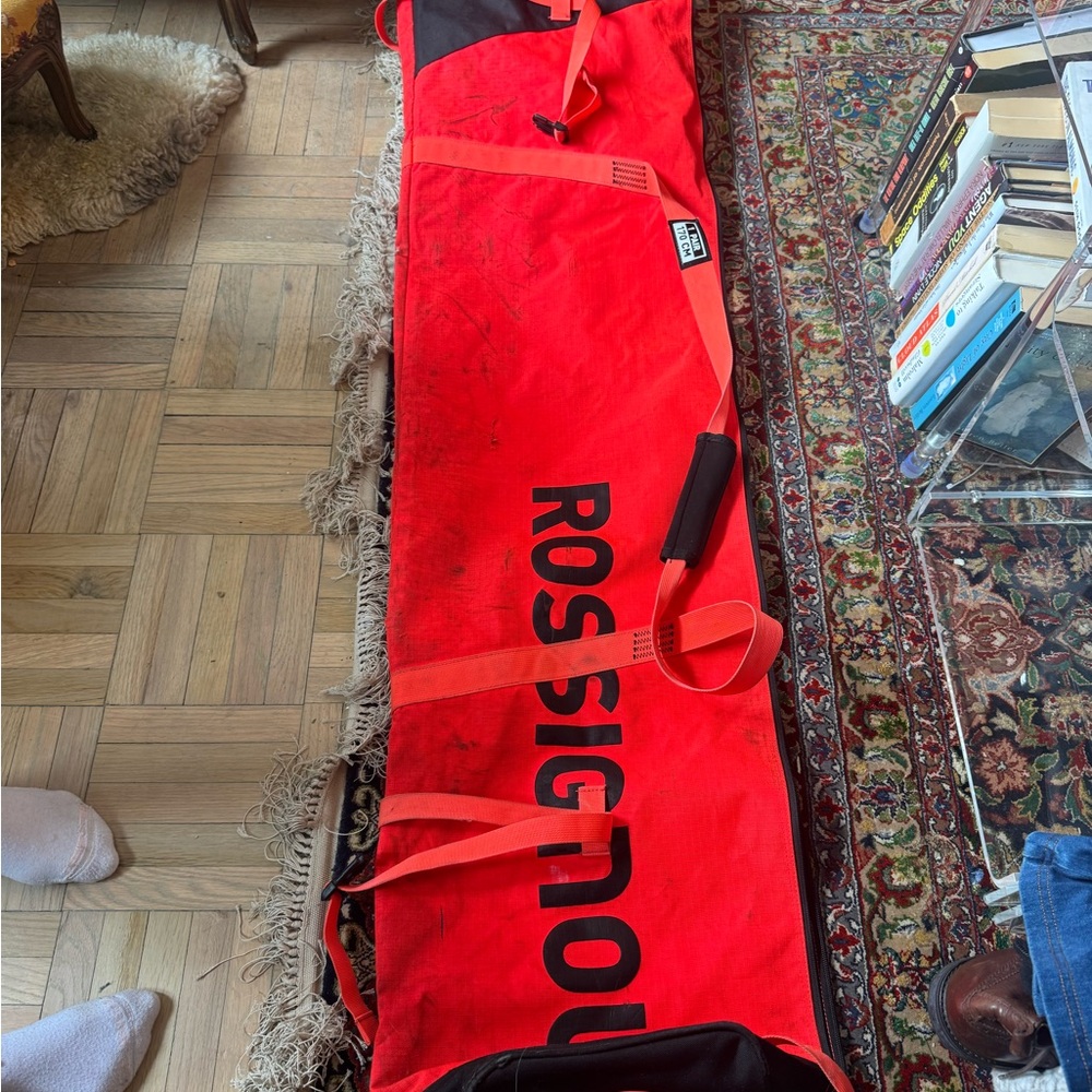 Rossignol Vibrant Red Ski Bag with Orange Straps